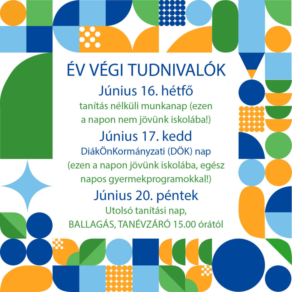 Év végi tudnivalók