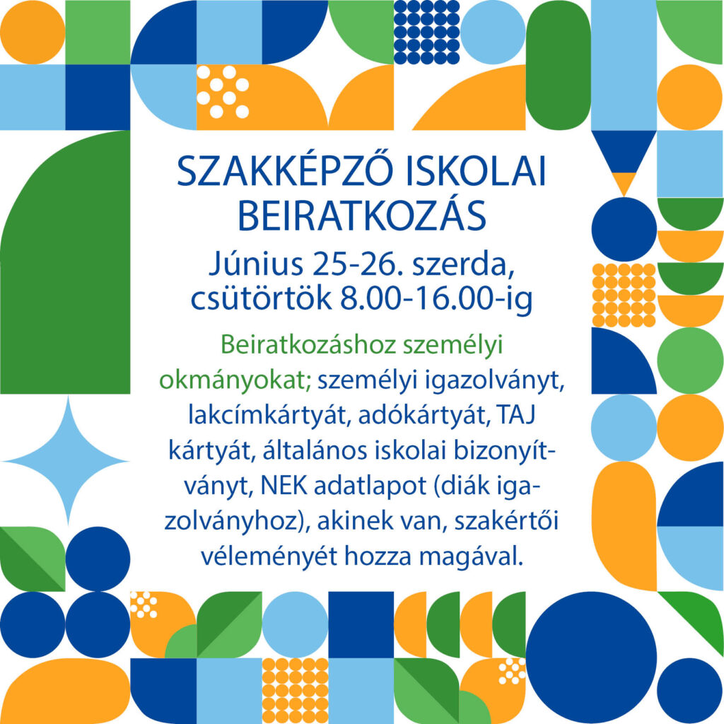 Szakképző Iskolai beiratkozás