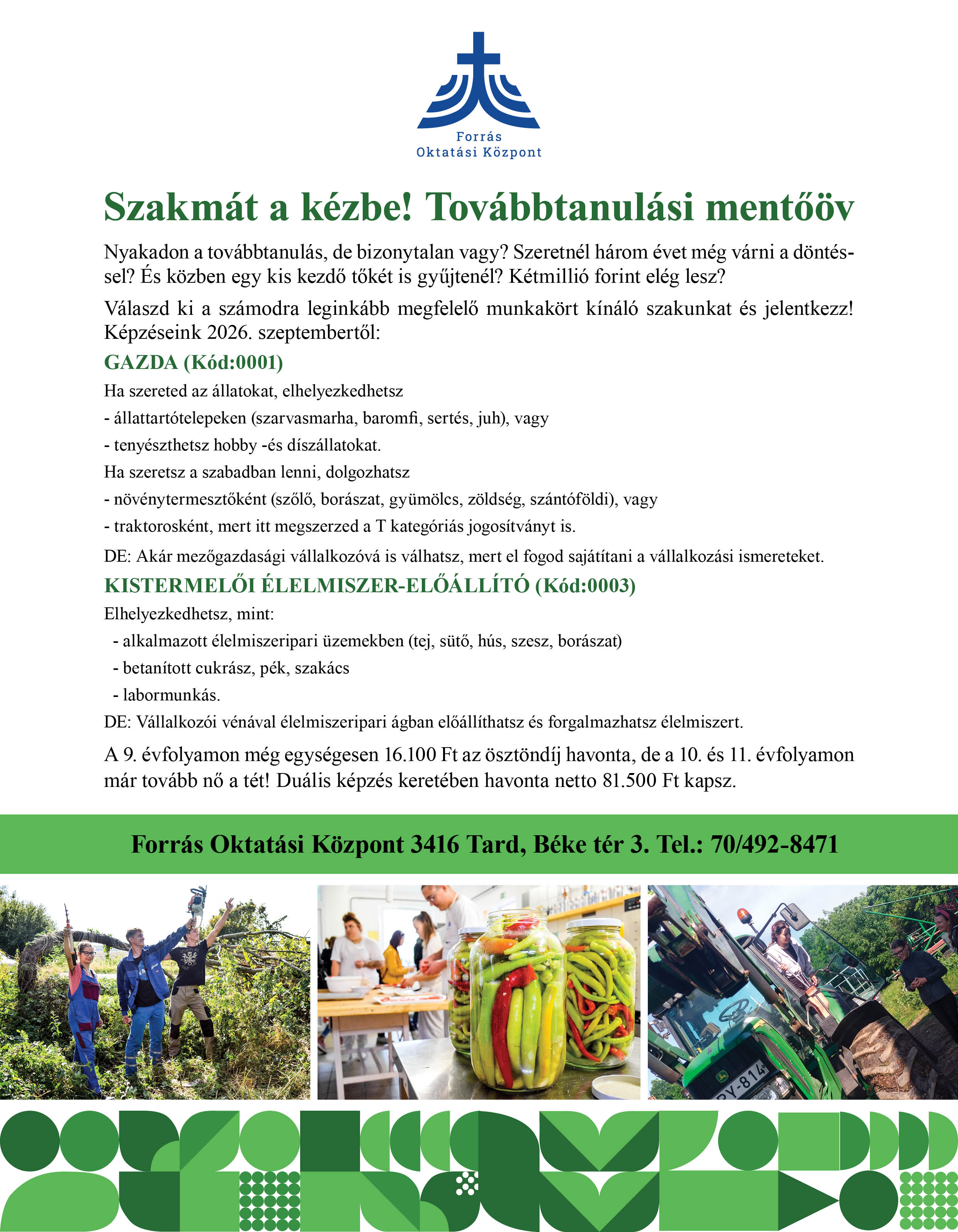 Szakképző Iskola Pótfelvételi