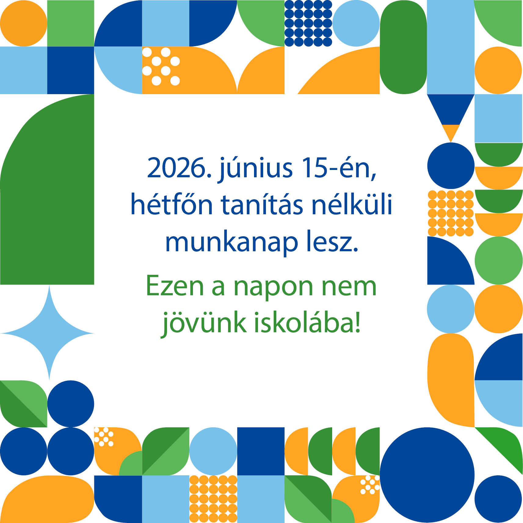 Tanítás nélküli munkanap